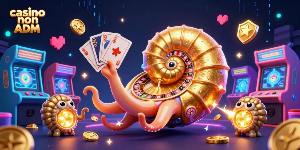 Gioca nei migliori casino non ADM con un nautilus dorato come ruota della roulette e ammoniti luminosi.