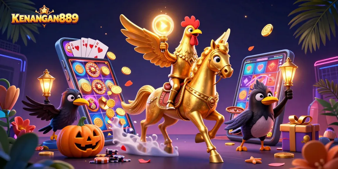 Experience thrilling jackpots at KENANGAN889 with vibrant slot games and captivating casino visuals.