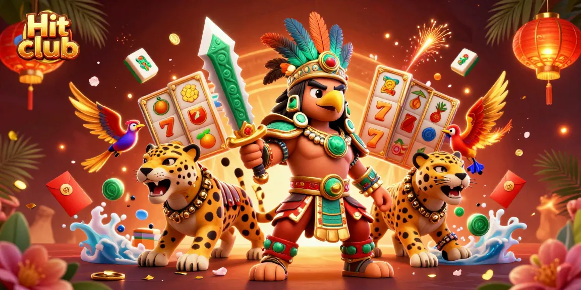 Engage with the Hit club featuring dynamic slot action in a vibrant 3D scene.