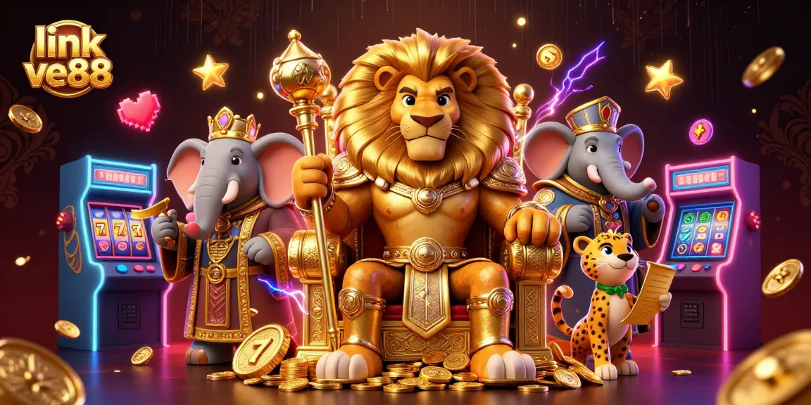 Join the excitement with link ve88 in this vibrant casino scene showcasing rich gaming elements.