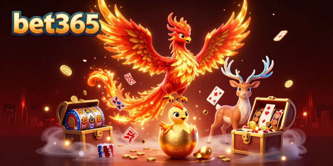 Experience thrilling bets with bet365 in this vibrant 3D casino illustration featuring dynamic game elements.