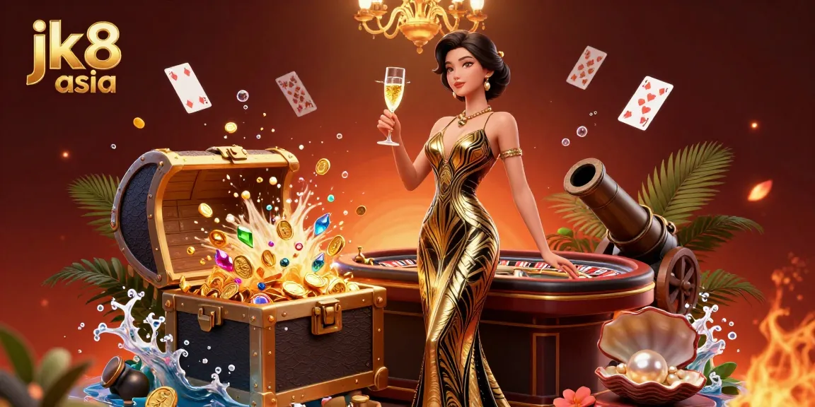 Experience thrilling gaming action at jk8 asia with an elegant casino atmosphere and vibrant elements.