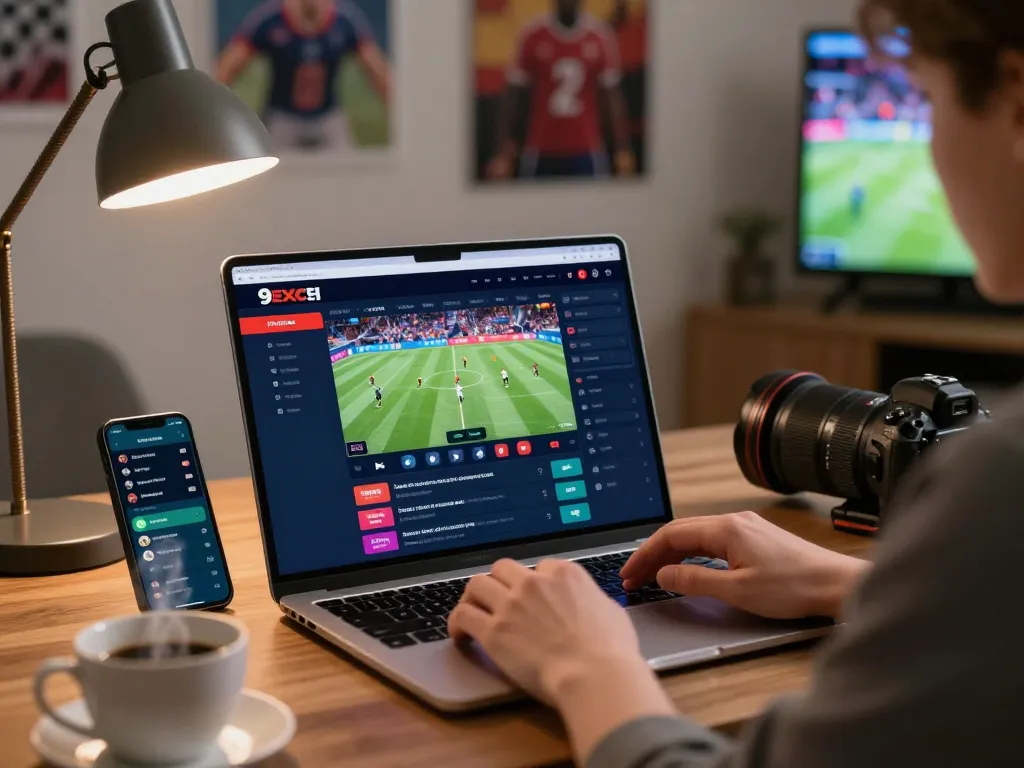 Engaged user exploring the 9exch website for exciting online betting options.