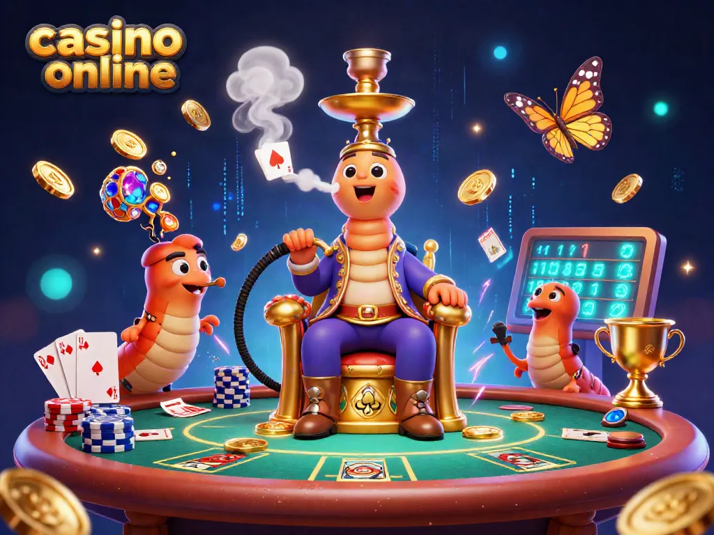 Juega en un casino online con una emocionante temática de póker y elementos visuales vibrantes.