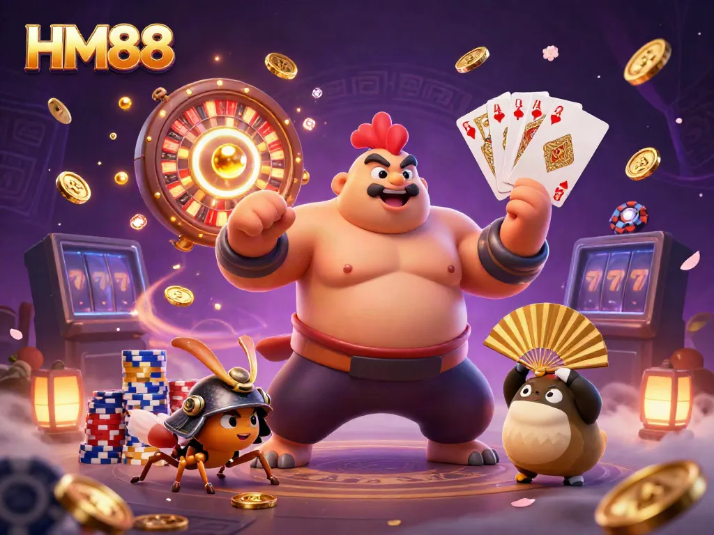 Experience the thrill of HM88 with dynamic gaming elements and colorful characters in action.