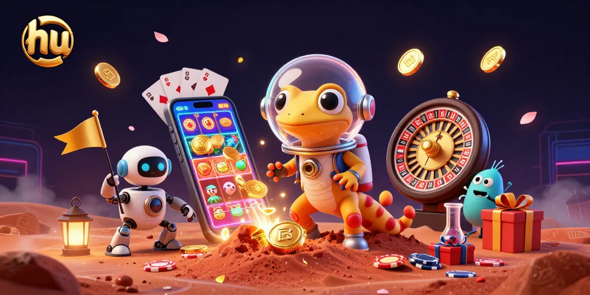 Play engaging games at hu's vibrant casino with the Martian gecko discovering riches.