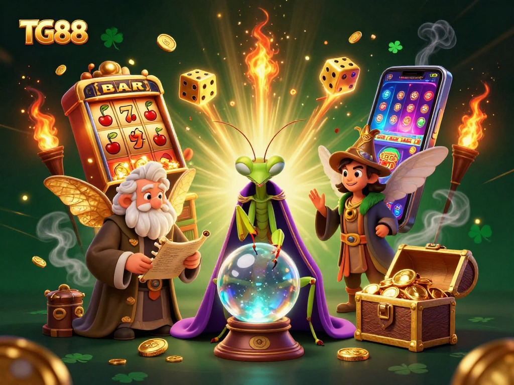 Experience thrilling jackpots at TG88 with vibrant casino games, dynamic characters, and exciting visual elements.