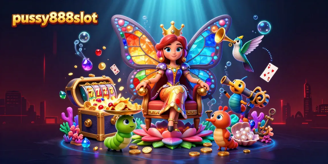 Experience thrilling gameplay at pussy888slot with vibrant characters and rich casino elements.