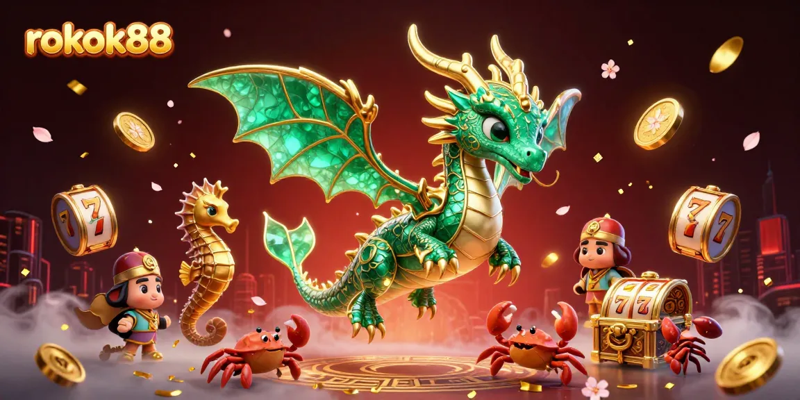 Play casino games at rokok88 with vibrant dragons and lively animations for a thrilling experience.
