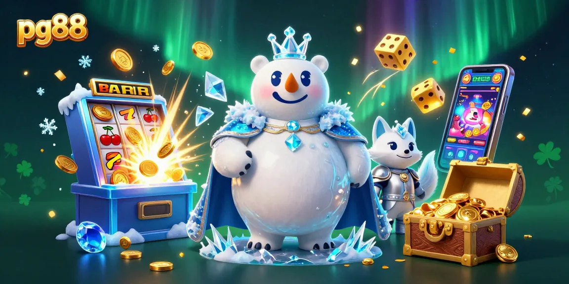 Experience the thrills at pg88 with immersive slots, as coins and jackpots explode in a dazzling 3D casino scene.