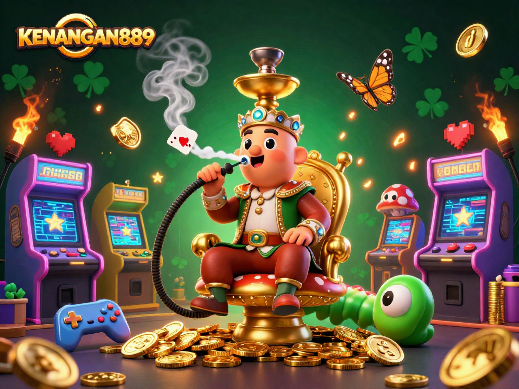 Experience the immersive KENANGAN889 gaming adventure through vibrant 3D illustrated characters and dynamic casino elements.