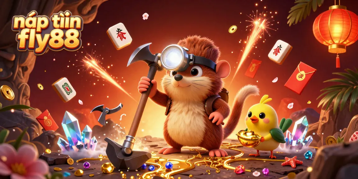 Engage with nạp tiền fly88 visuals featuring a treasure hunter in a dynamic casino scene.