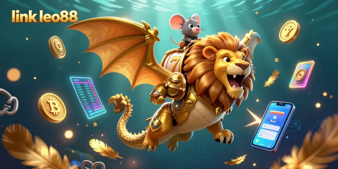 Spin to win at link leo88 with vibrant slot game elements and crypto coins showcasing an exciting casino experience.