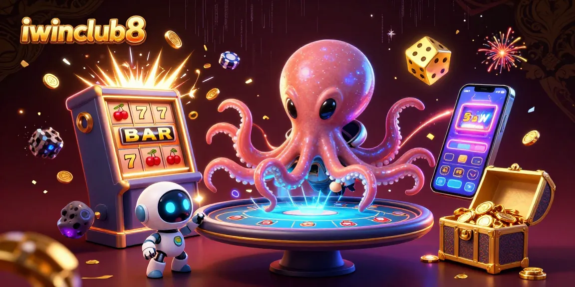 Join the action at iwinclub8 with vibrant poker and casino fun in a dynamic alien scene.