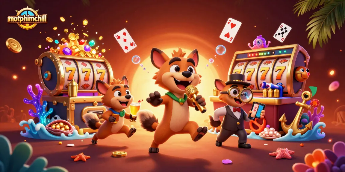 Experience the thrill of motphimchill with a vibrant casino club scene featuring animated hyenas.