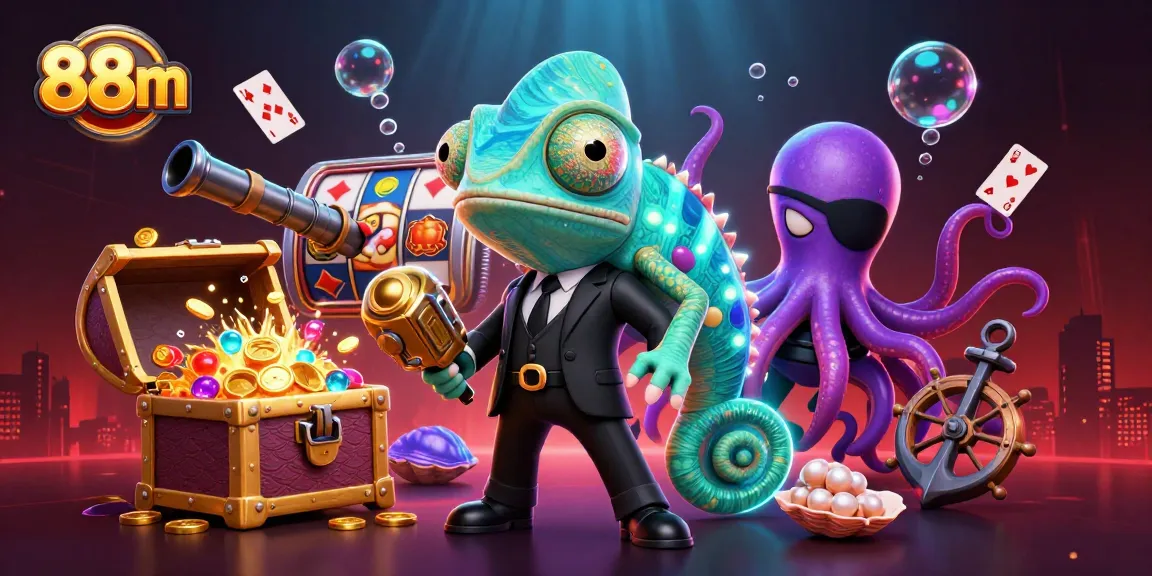 Experience exciting gameplay at 88m with vibrant casino themes and engaging characters in a colorful 3D scene.