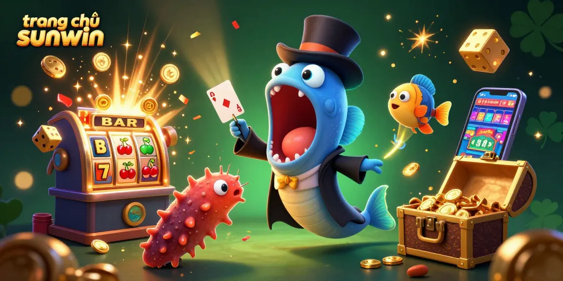 Engage in exciting casino fun at trang chủ sunwin with a vibrant 3D illustration of a magical gaming scene.