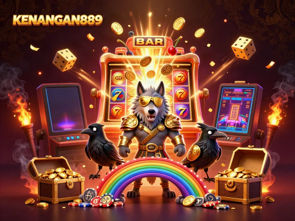 Experience the excitement of KENANGAN889 with captivating casino visuals and dynamic game elements.