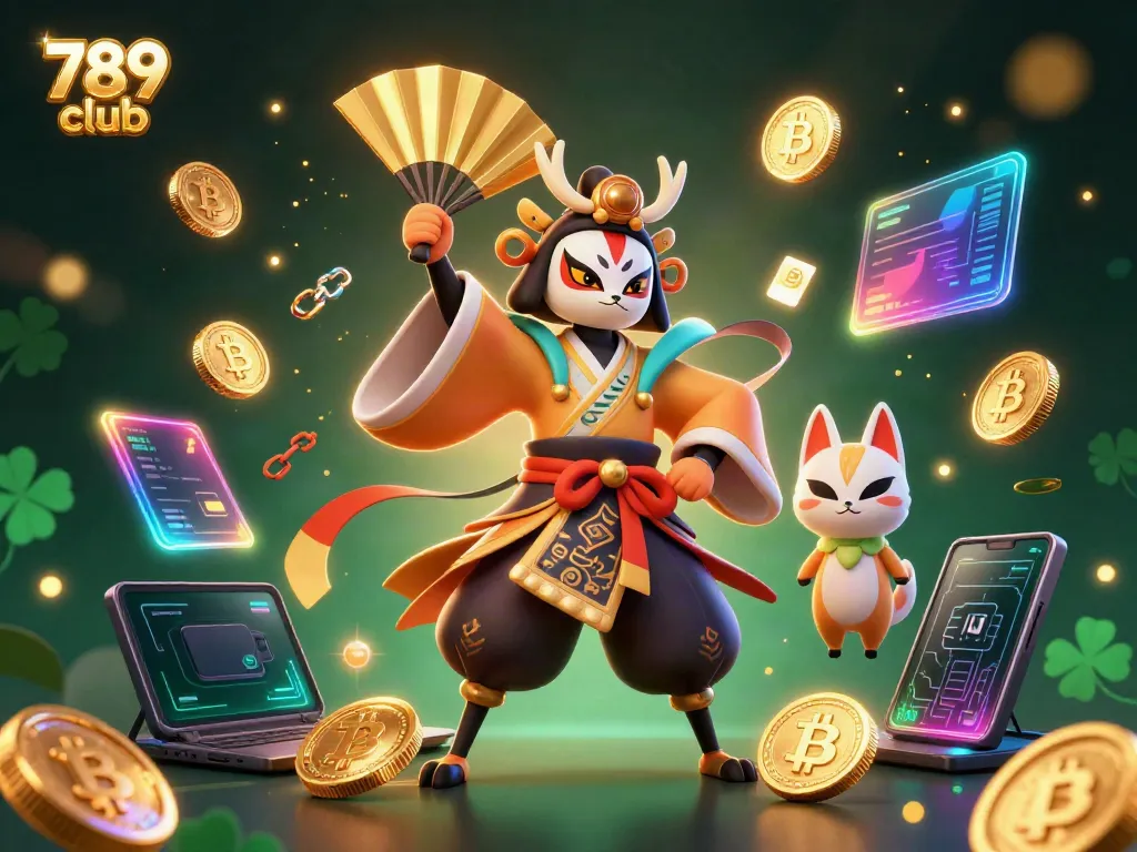 Experience the thrill of the 789 club with vibrant 3D casino elements and characters.