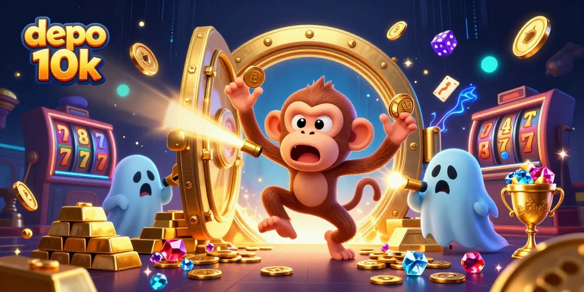 Experience the thrill of depo 10k online slots with the playful monkey and curious ghost-hunter.