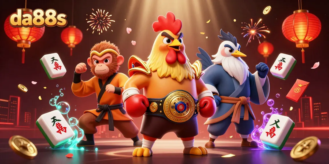 Engage with da88s as a fierce Muay Thai rooster, monkeys, and masters energize your play.
