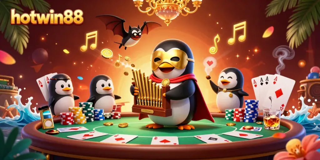Experience thrilling gameplay at hotwin88, featuring vibrant casino elements and immersive characters.