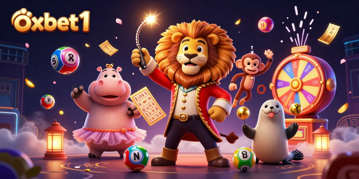 Win big with oxbet1 at this vibrant casino illustration featuring lively characters and exciting game elements.
