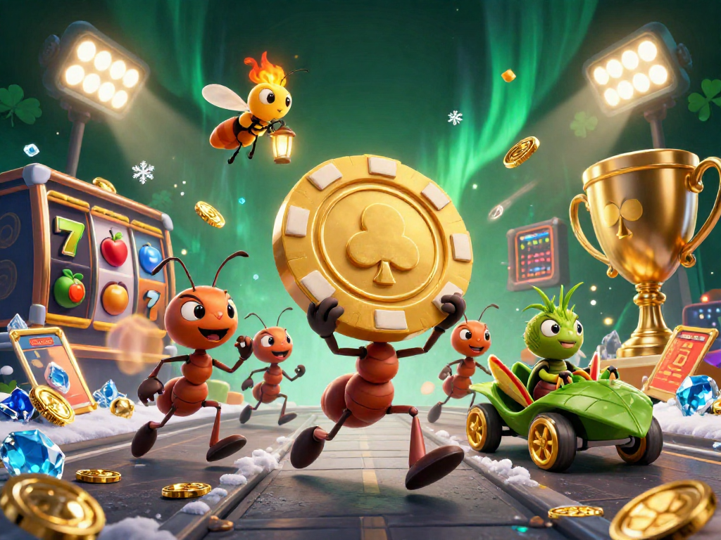 Join the IDC88JOKER team of ants in an exciting heist for giant poker chips!