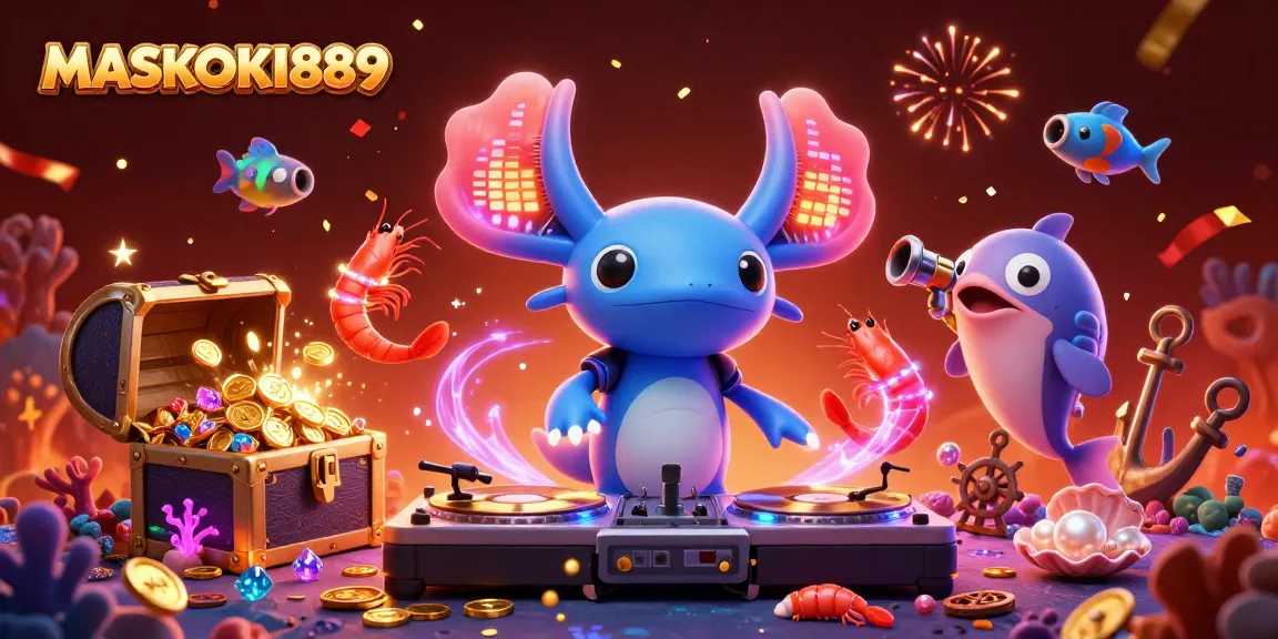 Engage with the exciting underwater world of MASKOKI889 featuring explosive treasures and lively fish games.