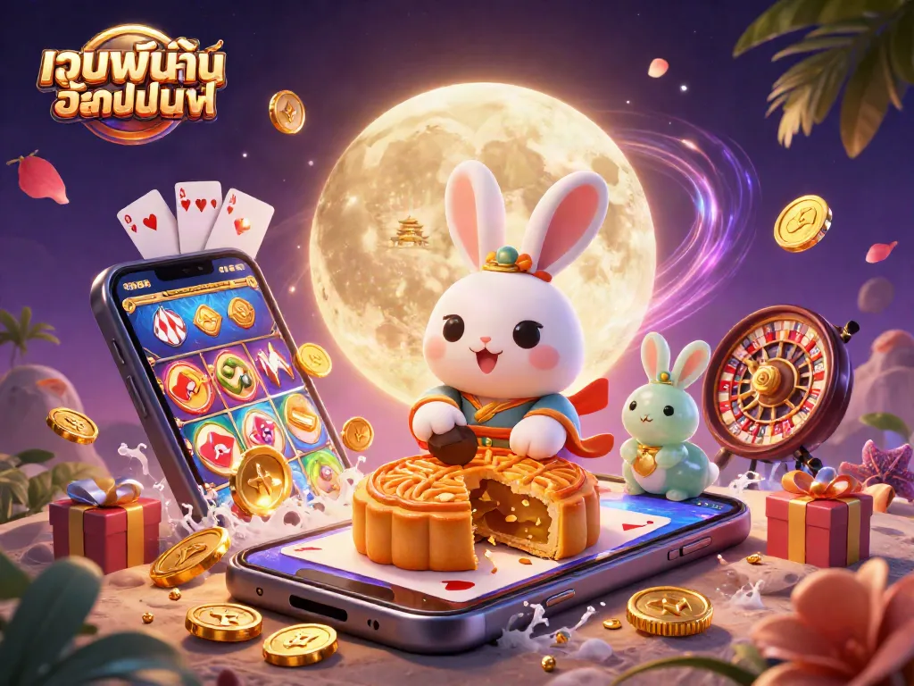 เล่นเกมและรับรางวัลบนเว็บพนันออนไลน์ด้วยตำนานกระต่ายน้อยบนพื้นจันทร์