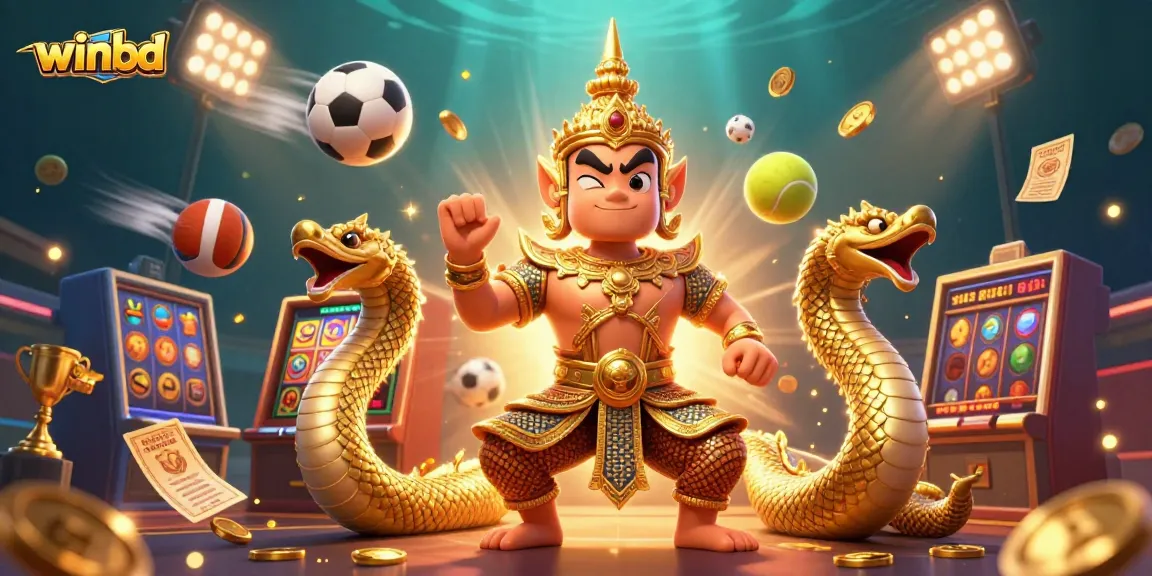 Winbd showcases an engaging gaming experience with lively characters and vibrant casino elements.