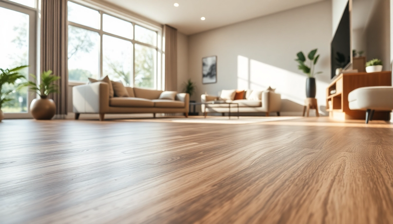 Enhance your space with quality vinyl flooring, showcasing elegance and durability in a modern setting.