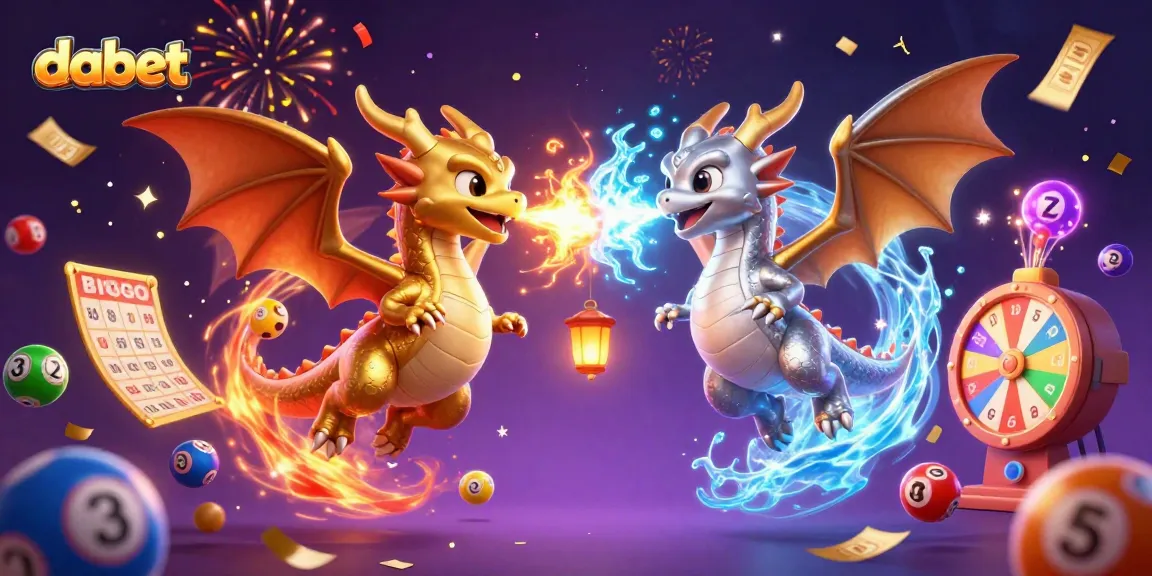 Engage with thrilling games at dabet featuring vibrant dragons, lottery symbols, and festive effects.