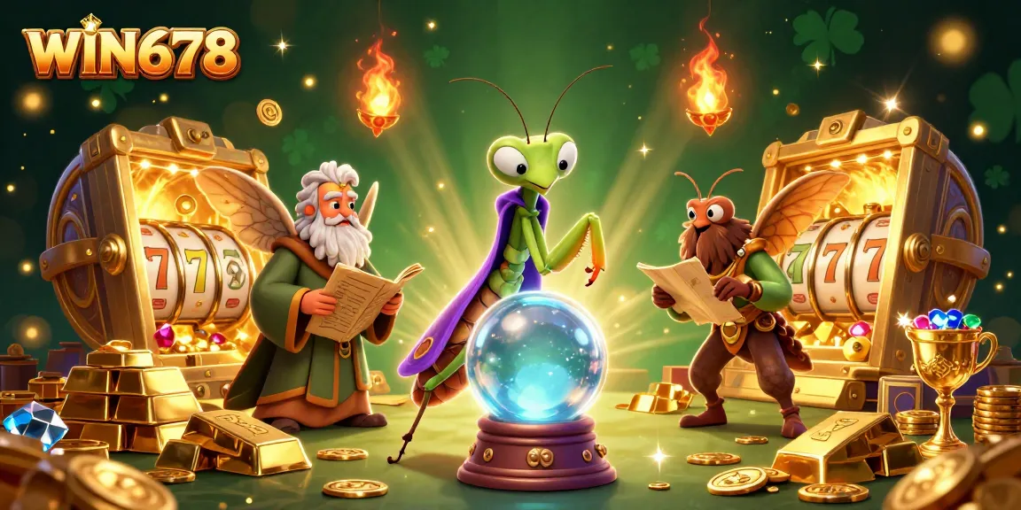 Experience thrilling slots and jackpots with WIN678 in an immersive casino scene.