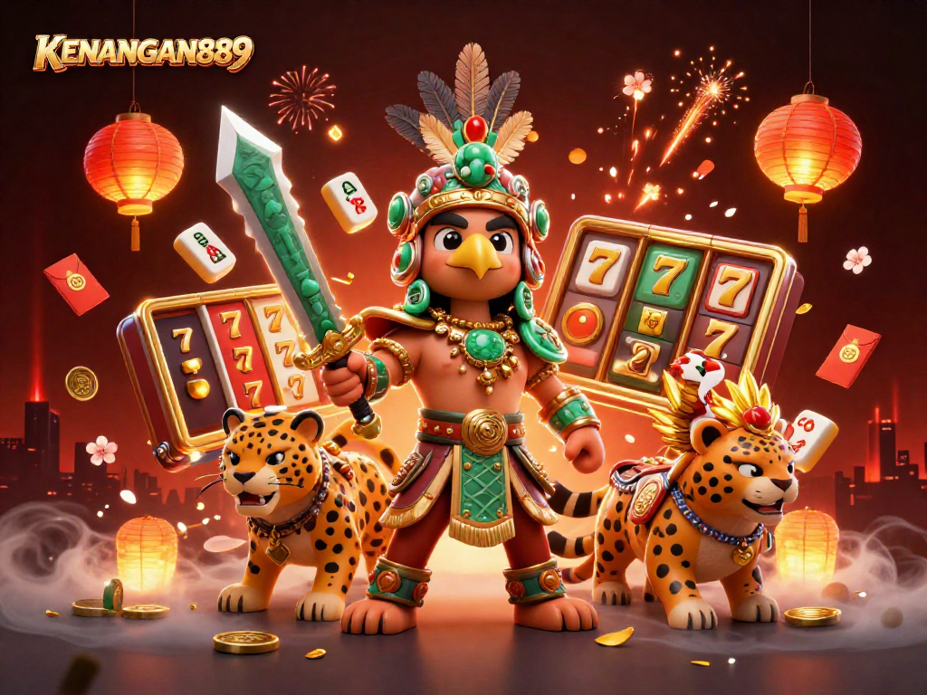 Experience the thrill of winning with KENANGAN889, featuring dynamic slot reels and vibrant game elements.