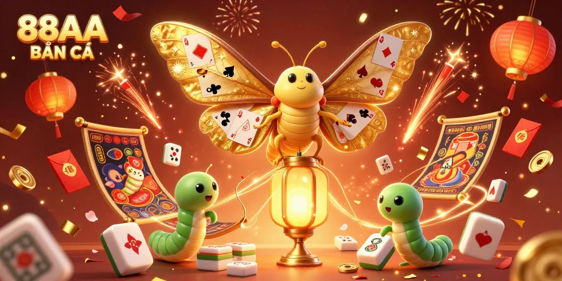 Engage with 88AA BẮN CÁ as you capture thrilling moments in a vibrant casino-themed illustration.
