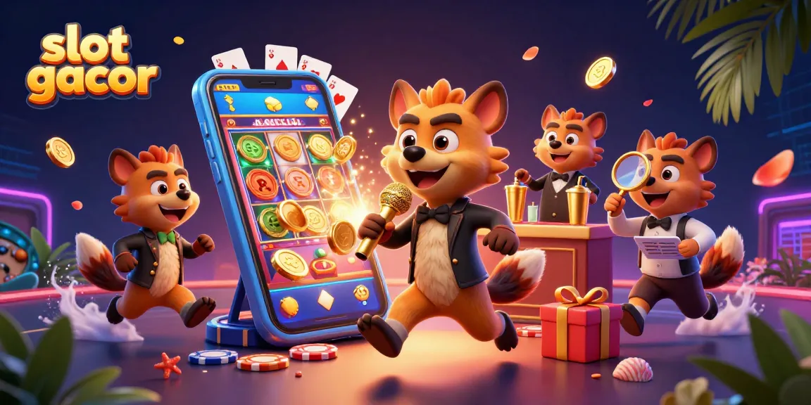 Spin the reels with slot gacor at a vibrant casino club featuring entertaining hyenas.