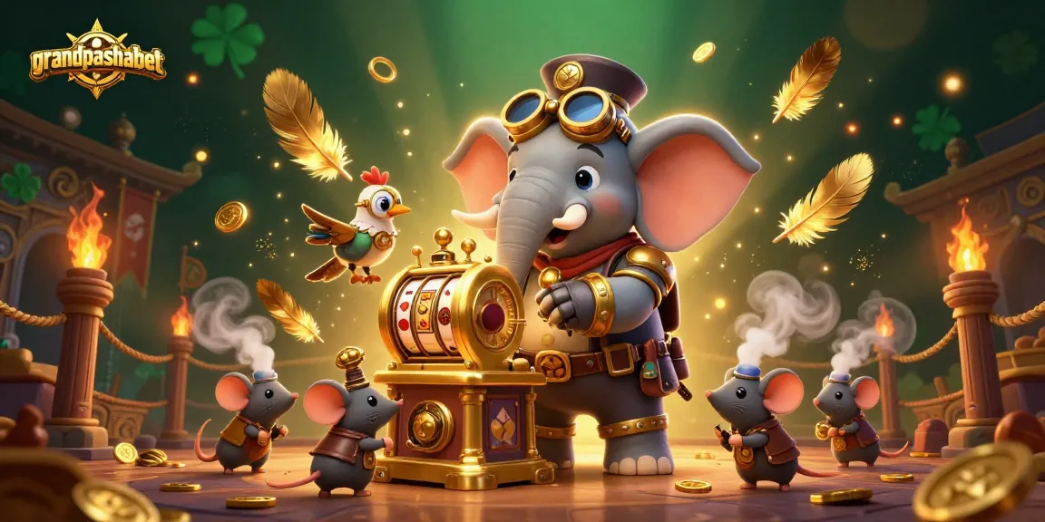 Engage with grandpashabet and win at the golden slot machine in a vibrant steampunk fantasy.