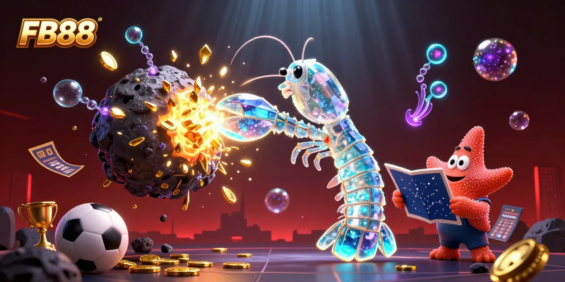 Experience thrilling sports betting at FB88 with vibrant 3D illustrations of winning sports elements.